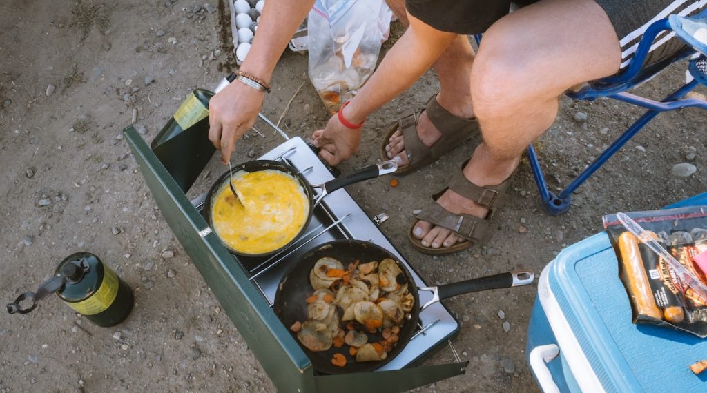 Rühreier camping gericht