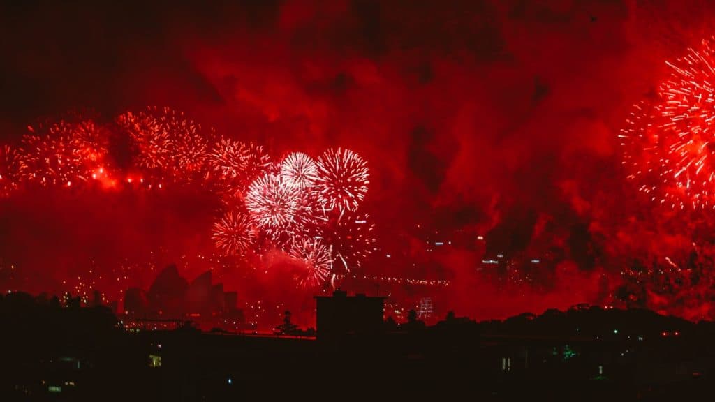 Feuerwerk in Sydney, Australien