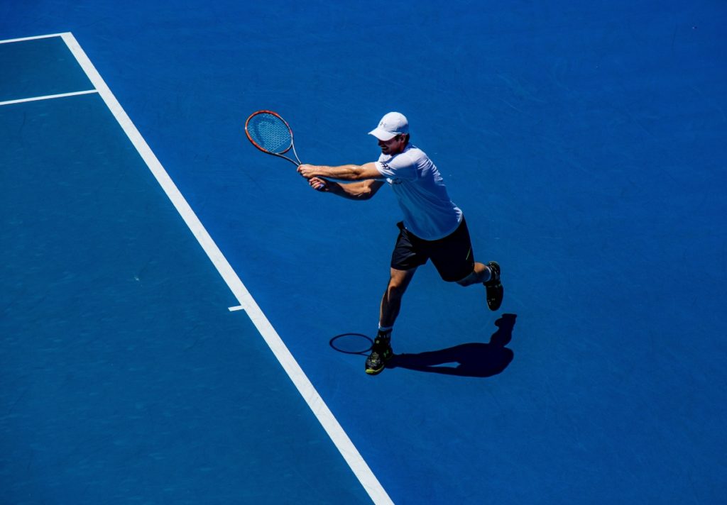 Tennisspieler, der bei den Australian Open spielt