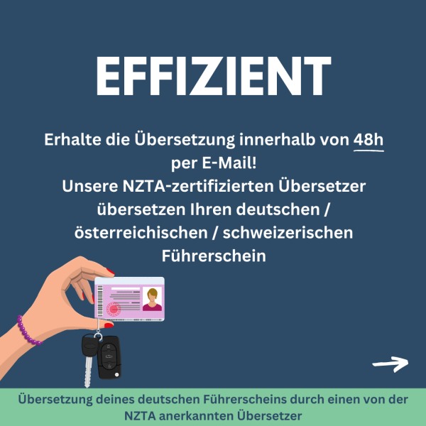NZTA-Übersetzung – Ihr deutscher Führerschein übersetzt für Neuseeland – Bild 3