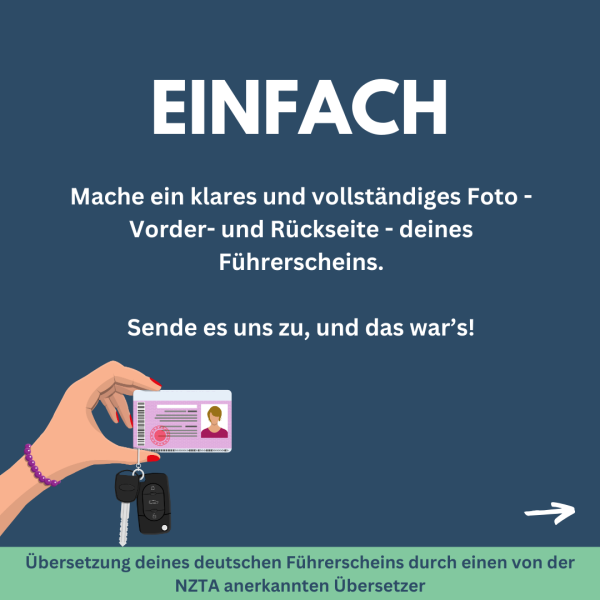 NZTA-Übersetzung – Ihr deutscher Führerschein übersetzt für Neuseeland – Bild 2