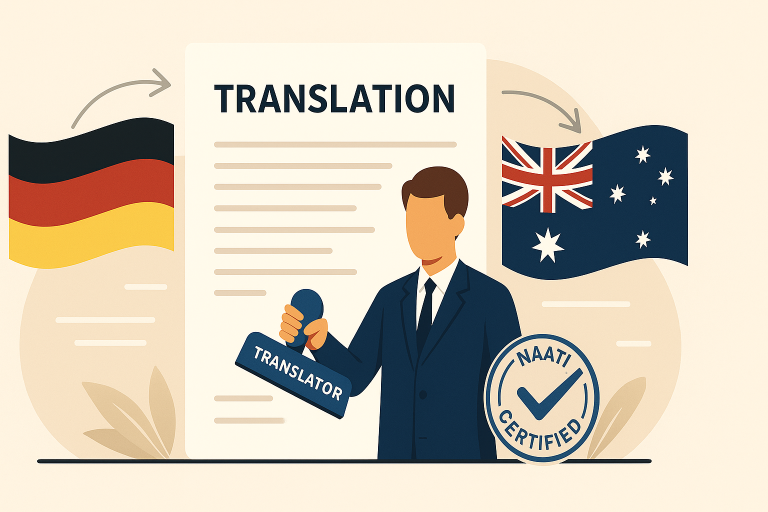 Übersetzungen von Dokumenten für Australien (NAATI-zertifiziert)