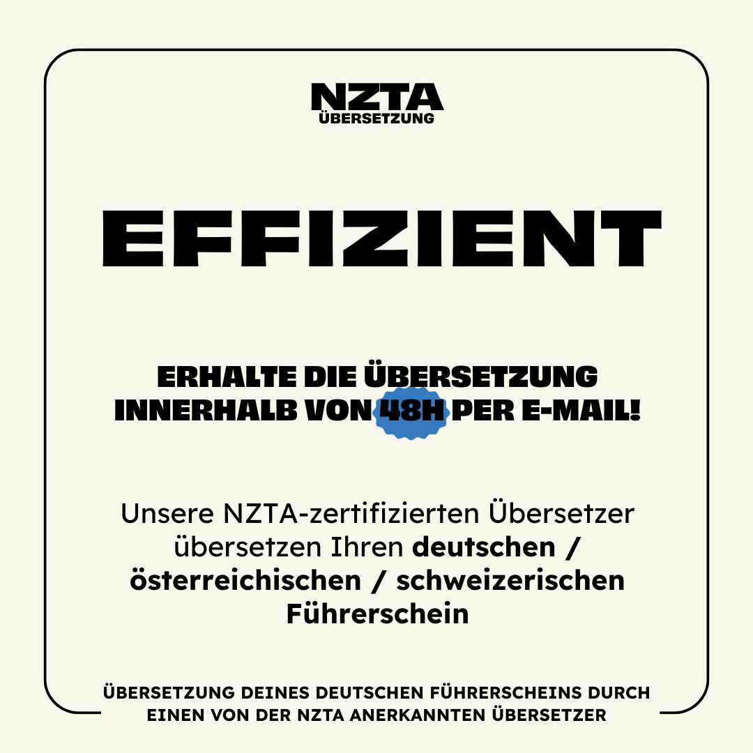 NZTA-Übersetzung – Ihr deutscher Führerschein übersetzt für Neuseeland – Bild 3